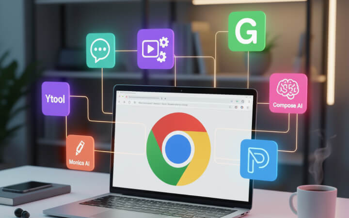 AI tools for Chrome, productivity extensions, AI browser plugins 2025